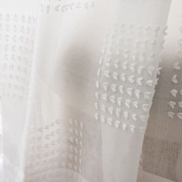 北欧風シアーカーテン オーダーメイドカーテン エンボス加工チュール リビングルーム 寝室