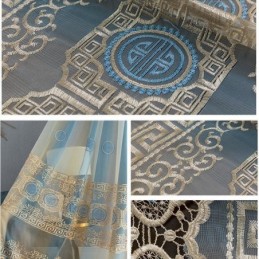 高級刺繍チュールカーテン オーダーメイドカーテン ボイルシアー リビングルーム