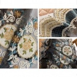 刺繍チュールカーテン オーダーメイドカーテン ヨーロッパの高級シアーボイルリビングルーム