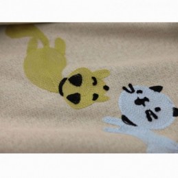 コンテンポラリーマックス遮光カーテン オーダーメイドカーテン スマイリーキャット刺繍 寝室