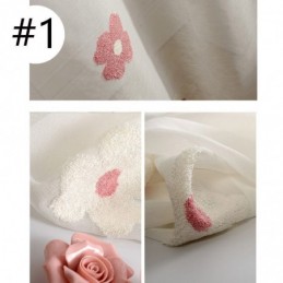 より薄い刺繍カーテン オーダーメイドカーテン 装飾花柄 リビングルーム 寝室
