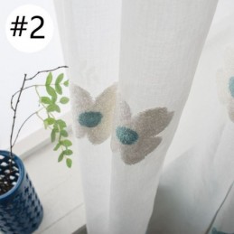 より薄い刺繍カーテン オーダーメイドカーテン 装飾花柄 リビングルーム 寝室