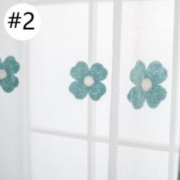 より薄い刺繍カーテン オーダーメイドカーテン 装飾花柄 リビングルーム 寝室