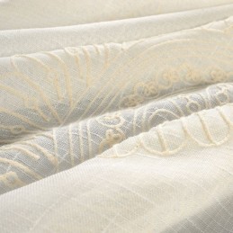 花刺繍チュールカーテン リビングルーム 寝室用 薄手の窓用スクリーン