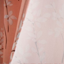 オーダーメイドカーテン アメリカンスタイル 植物プリント 半遮光