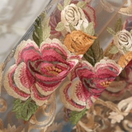 北欧風シアーカーテン オーダーメイドカーテン 高級 通気性 刺繍 リビングルーム