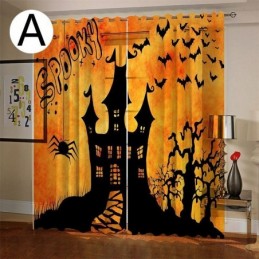 カーテン ハロウィン デジタルプリント アメリカンスタイル