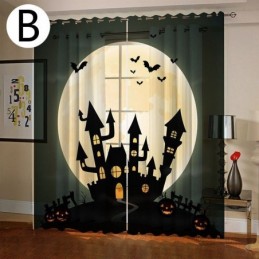 カーテン ハロウィン デジタルプリント アメリカンスタイル