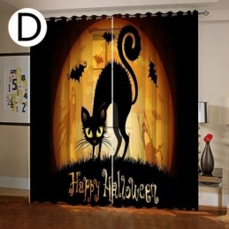 カーテン ハロウィン デジタルプリント アメリカンスタイル