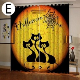 カーテン ハロウィン デジタルプリント アメリカンスタイル