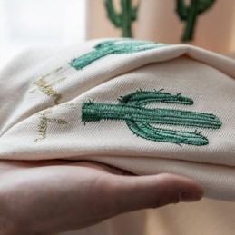 カーテン キッズスタイル サボテン刺繍