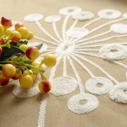 コットン遮光カーテン オーダーメイドカーテン 北欧タンポポ刺繍 リビングルーム 寝室用