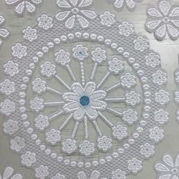 ヨーロッパの刺繍カーテン 遮光カーテン リビングルーム 寝室用オーダーメイドカーテン