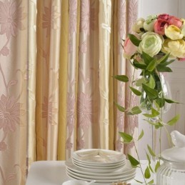 北欧風遮光カーテン 花柄ジャカードカーテン オーダーメイドカーテン リビングルーム 寝室用