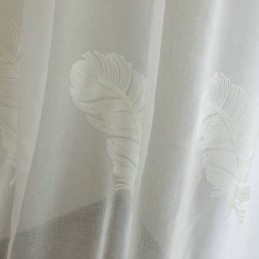 フェザー刺繍シアーカーテン オーダーメイドカーテン ミニマリストボイル リビングルーム 寝室