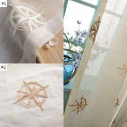 モダンなシアーカーテン。オーダーメイドカーテン。通気性のある星刺繍のリビングルーム。