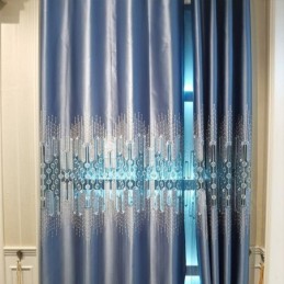 高級北欧風窓用防音パネル リビングルーム用レース刺繍カーテン