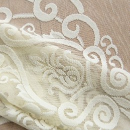 ヨーロッパの刺繍入りシアーカーテン 透明ボイル 窓装飾 リビングルーム